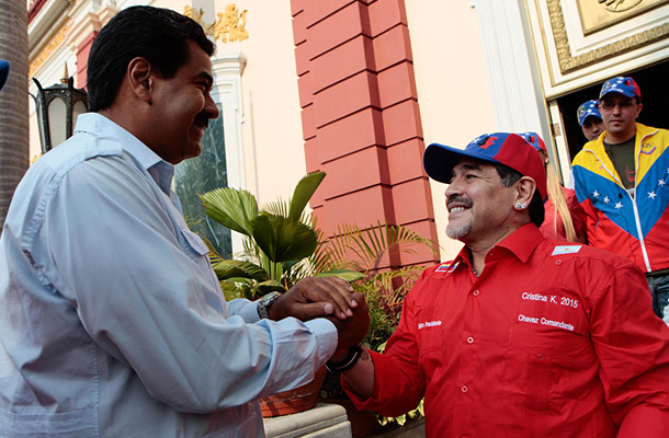 Николас Мадуро и Диего Марадона. Фото: facebook.com Nicolás Maduro Moros