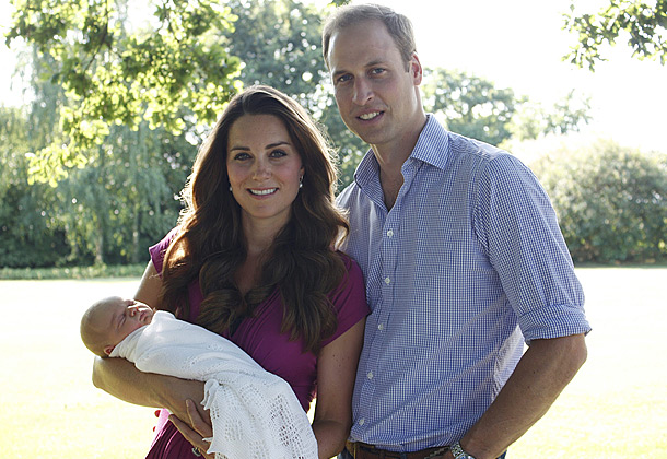 Кейт Миддлтон, принц Уильям и маленький Джордж. Фото: Getty Images/Fotobank.ru