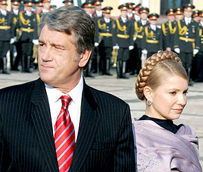 Виктор Ющенко и Юлия Тимошенко. Фото: Reuters