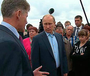 Путин проведал пострадавших от наводнения