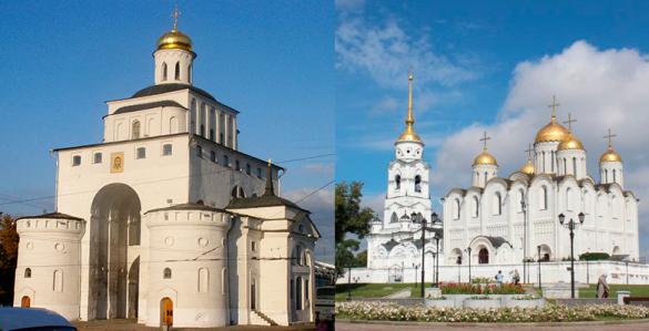Владимир: Золотые ворота и Успенский собор. Фото: wikipedia.org
