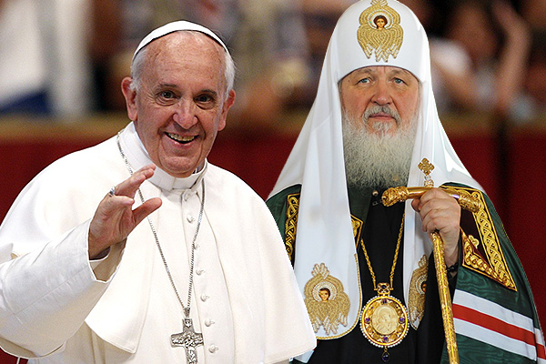 Папа римский Франциск и Патриарх Кирилл. Фото: Дни.Ру