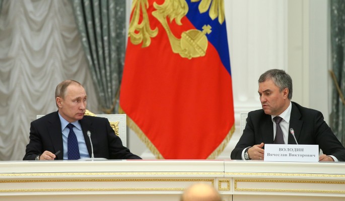 Володин на встрече с Путиным обозначил приоритеты работы Думы