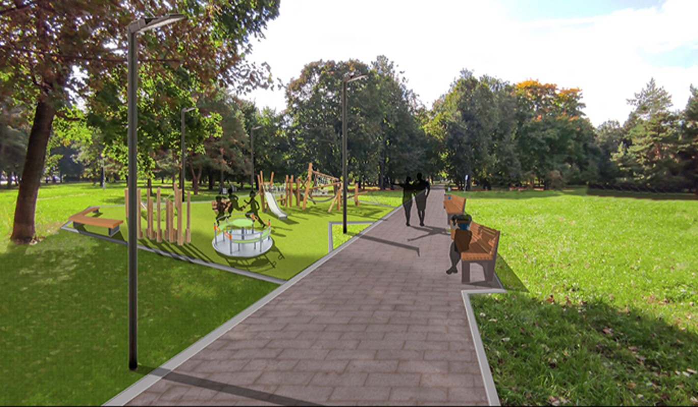 В столичном парке 40-летия имени ВЛКСМ появятся четыре детские площадки