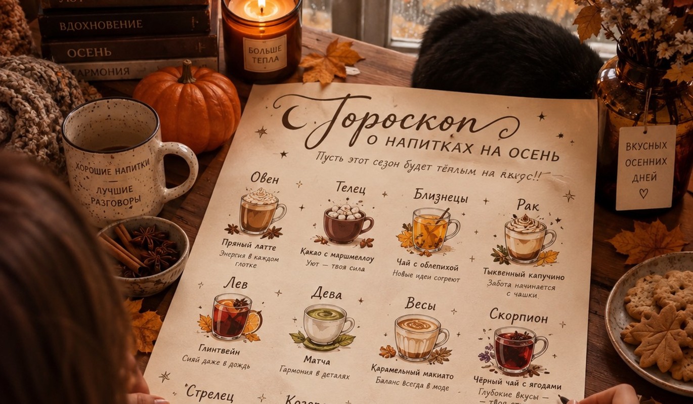 Гастрономический гороскоп на октябрь: согревающие напитки против осенней хандры для каждого знака зодиака