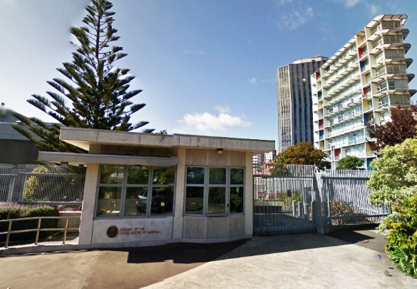 Посольство США в пригороде Веллингтона, Новая Зеландия. Фото: google.ru/maps