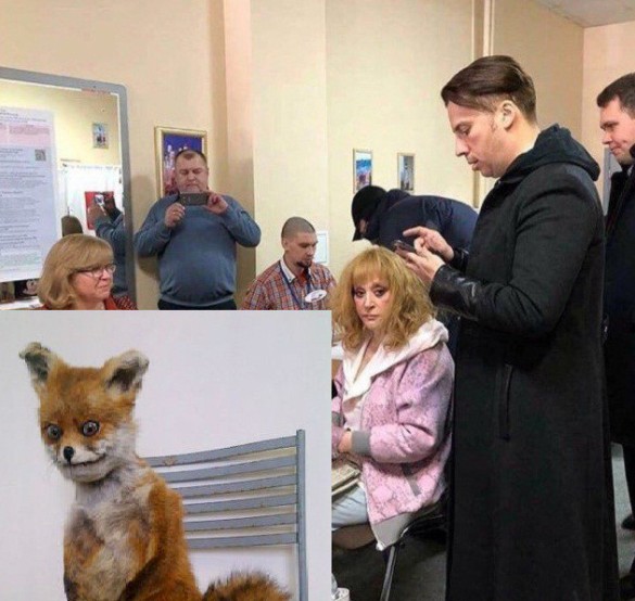 Фотожабы на Пугачёву в момент голосования 