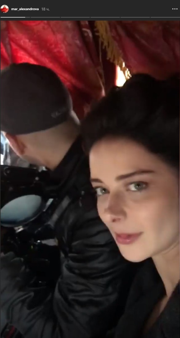 Кадр со съемок сериала "Екатерина. Самозванцы". Марина Александрова. Фото: instagram.com/mar_alexandrova