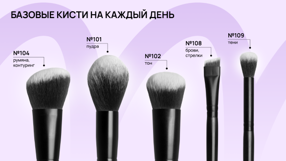 Базовые кисти CHICNIE для повседневного макияжа