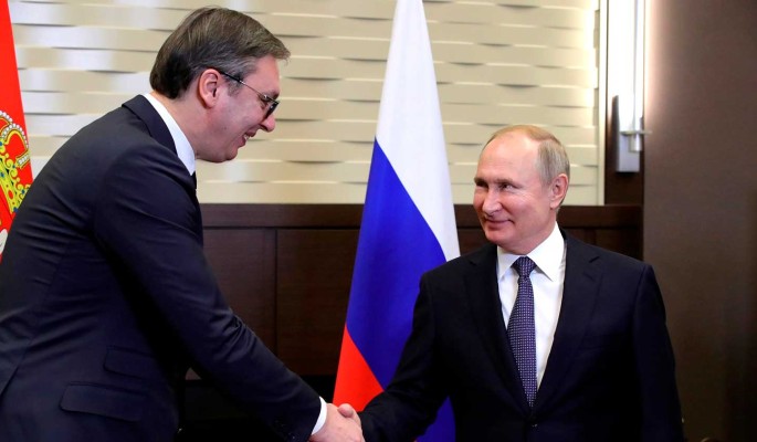Встреча Путина и Вучича началась с казуса