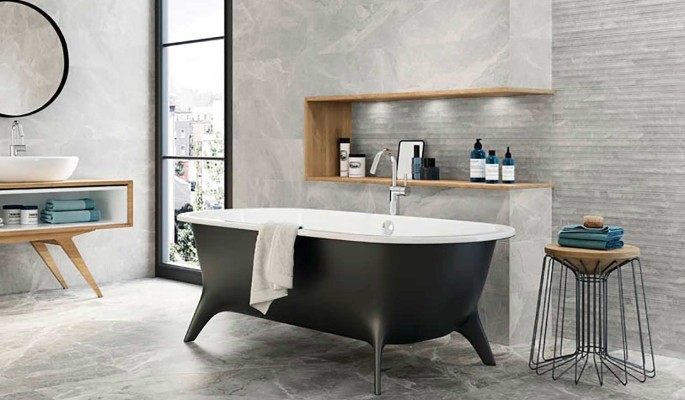 Необычная плитка для ванной: примеры эксклюзивного дизайна и текстуры