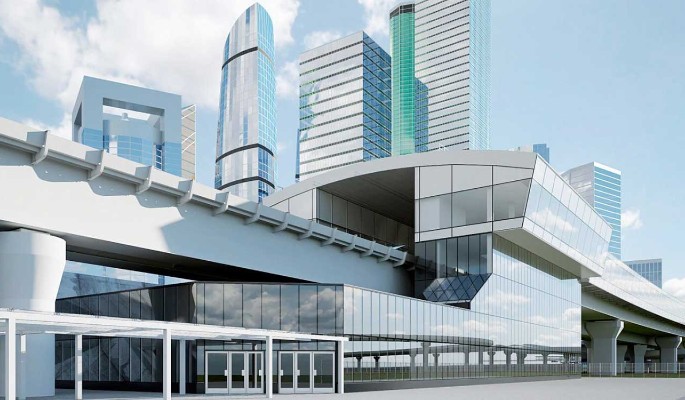 Возле ММДЦ „Москва-Сити“ завершается монтаж самой длинной железнодорожной эстакады города