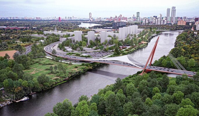 В районе Мневниковской поймы построят мост через Москву-реку