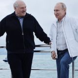 В Сети появилось фото купающегося в Черном море Лукашенко