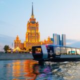 Собянин открыл второй регулярный маршрут речного электротранспорта