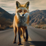 Любопытная лиса познакомилась с байкером на горном перевале (видео)